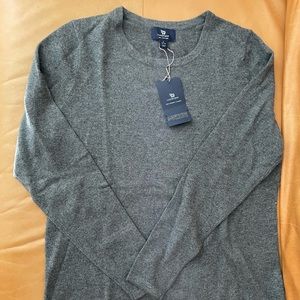 Gray cashemere Lands End sweater NWT